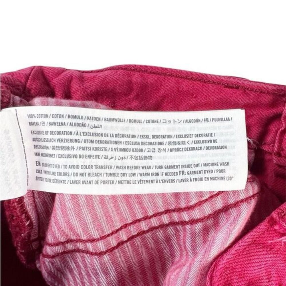 Abercrombie Red A&F Mom Jeans Relaxed‎ Tapered Leg Size 4 Short - Picture 7 of 8